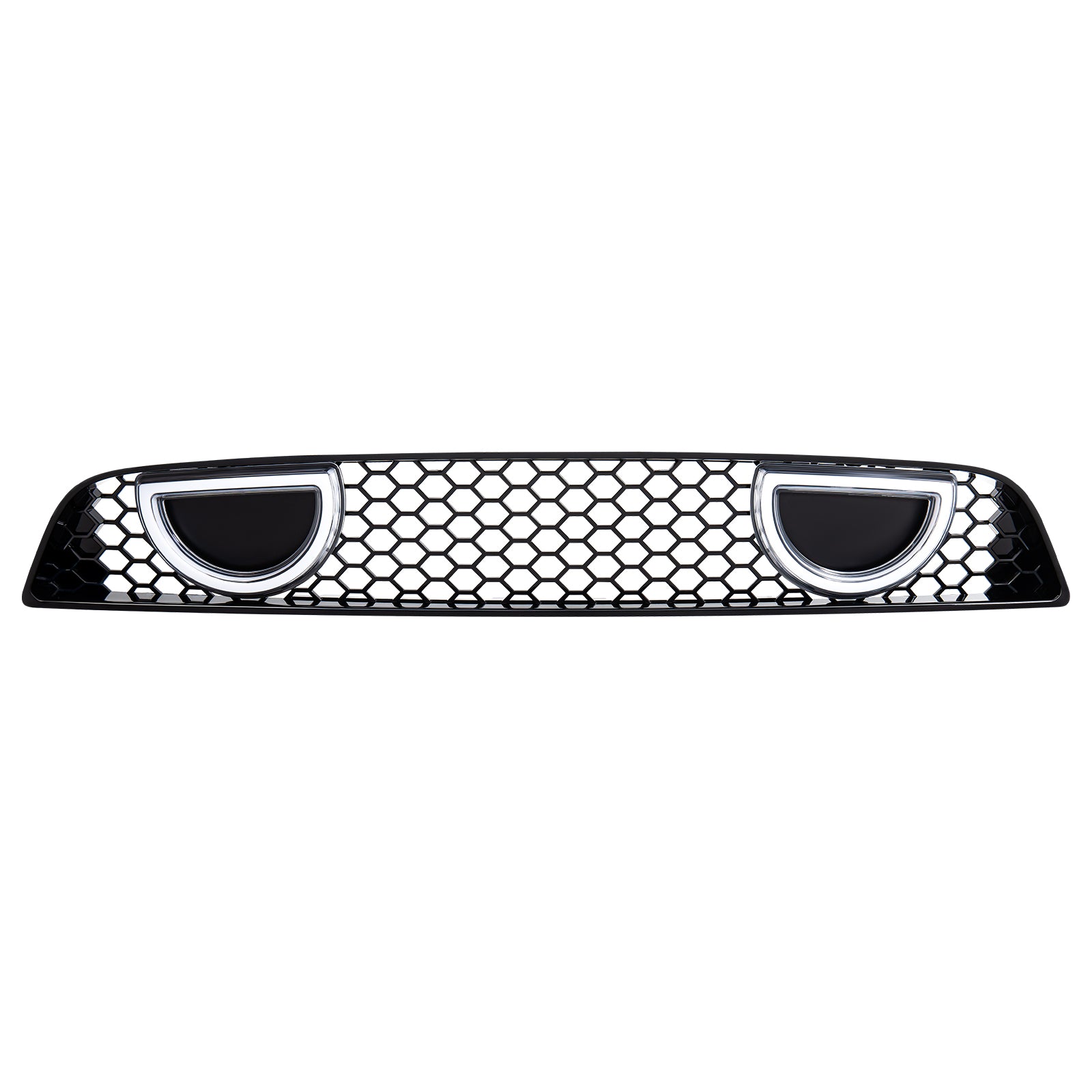 Boss 302 Style Grille W/DRL and Turn Signal & Fog Light Deletes - Glossy Black for 2013-2014 Ford Mustang