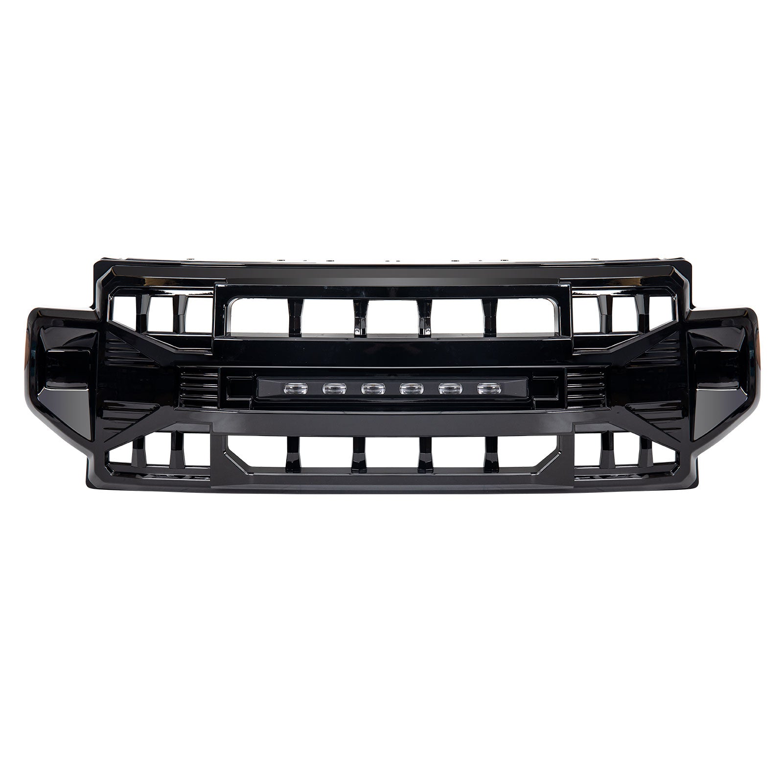 Armor Grille W/Off-Road Lights - Glossy Black For 2020-2022 Ford F250/350