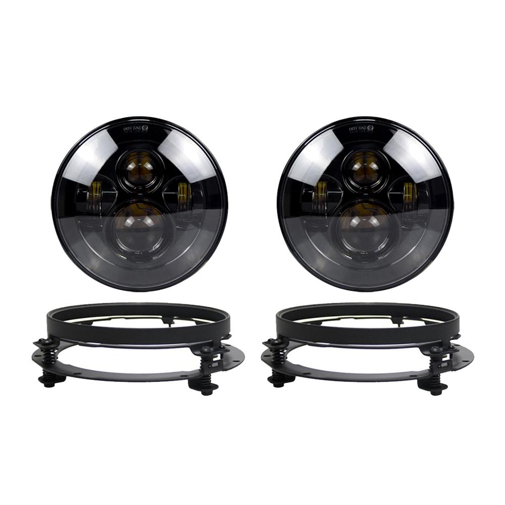 7 Inch Smoked Lens LED Headlights for 18-21 Wrangler JL & Gladiator JT