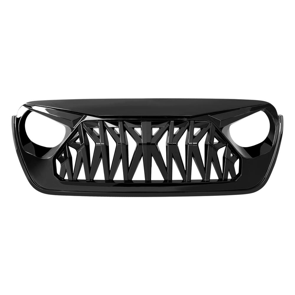 Shark Grille - Glossy Black for 18-21 Wrangler JL & Gladiator JT w/o TrailCam