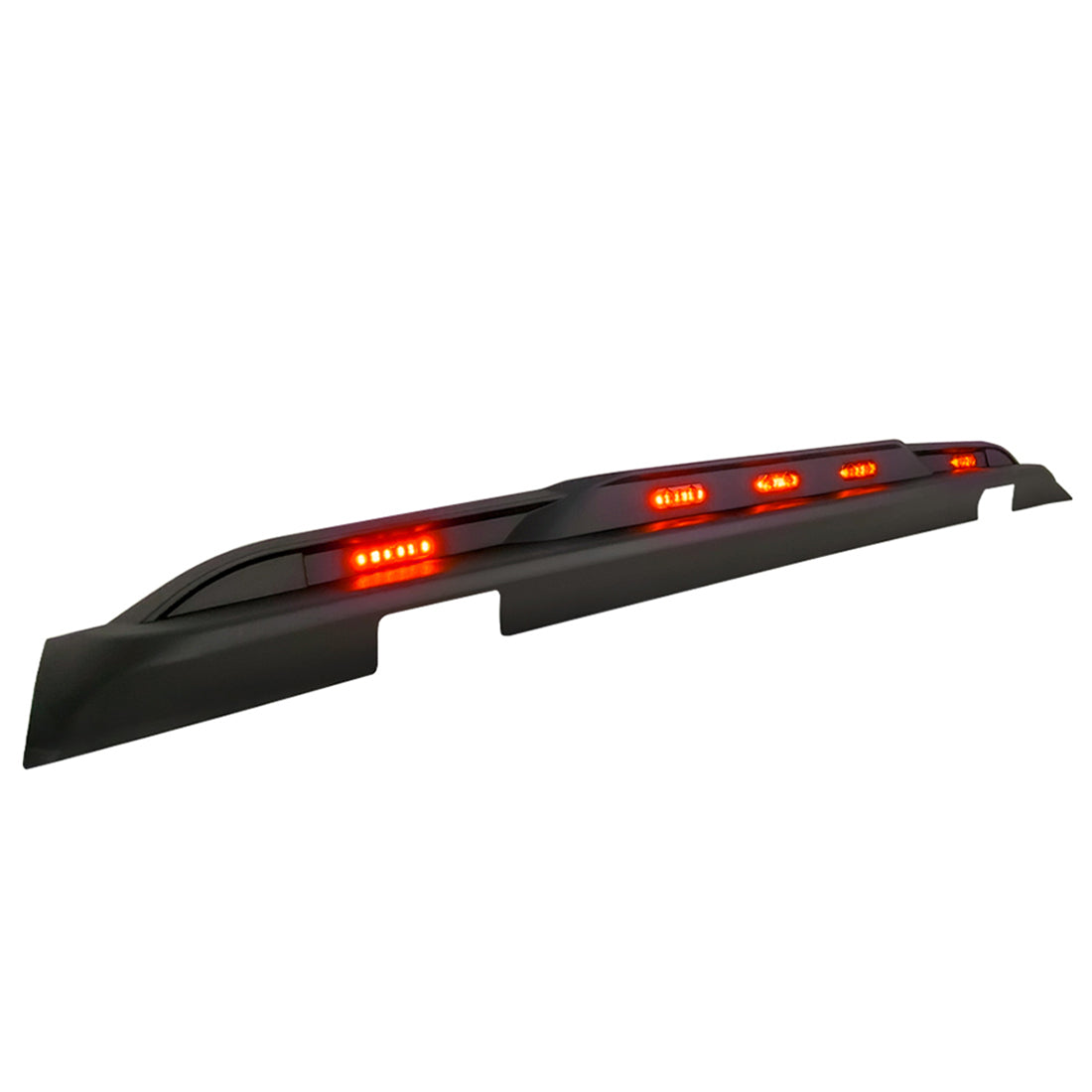 Rear Roof Spoiler w/Red LED Lights for 18-23 Jeep Wrangler JL