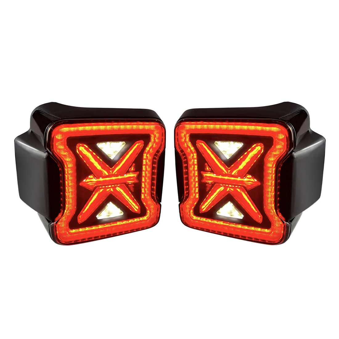 Arrow LED Tail Lights-Smoked Black for 18-23 Jeep Wrangler JL