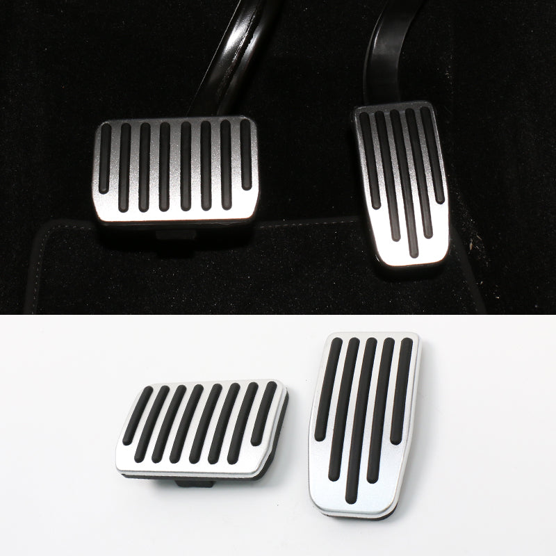 Silver Non-Slip Performance Foot Pedals for Tesla Model 3/Y