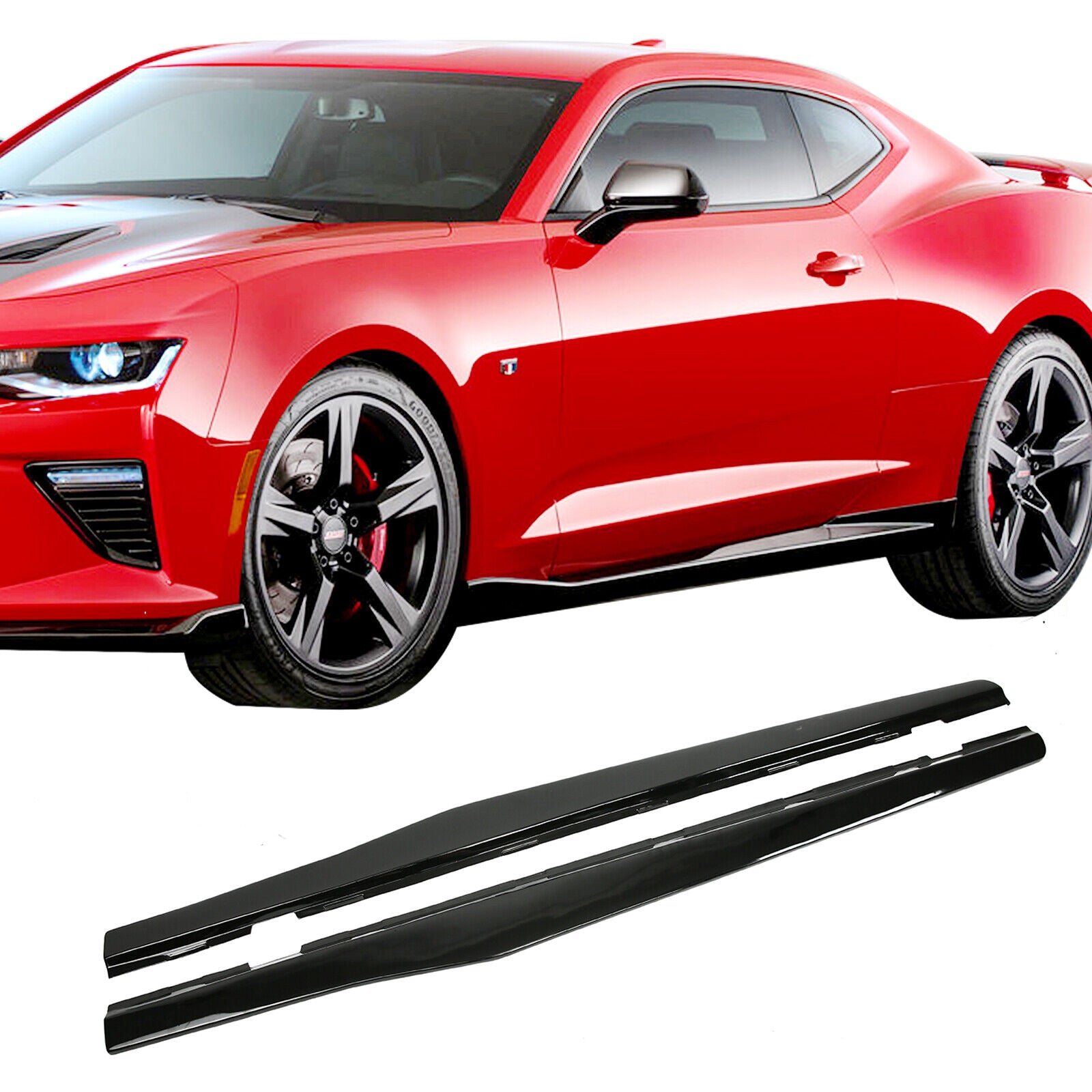 Side Skirts-Golssy Black for 2010-2015 Chevrolet Camaro