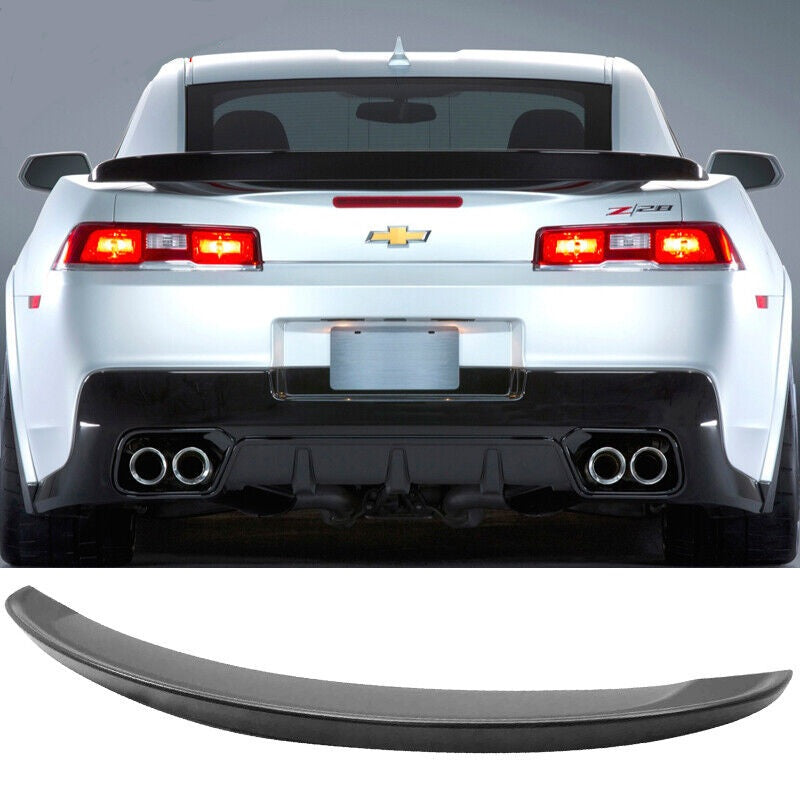 OE Style High Rear Wing Trunk Spoiler-Matte Black for 2014-2015 Chevy Camaro