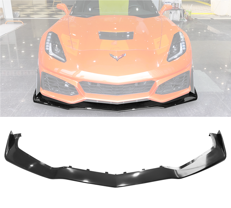 ZR1 Style Front Bumper Lip-Matte Black for 2014-2019 Chevrolet Corvette