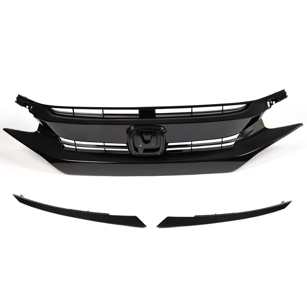 OEM Grille - Glossy Black for16-18 Honda Civic Sedan/Hatchback