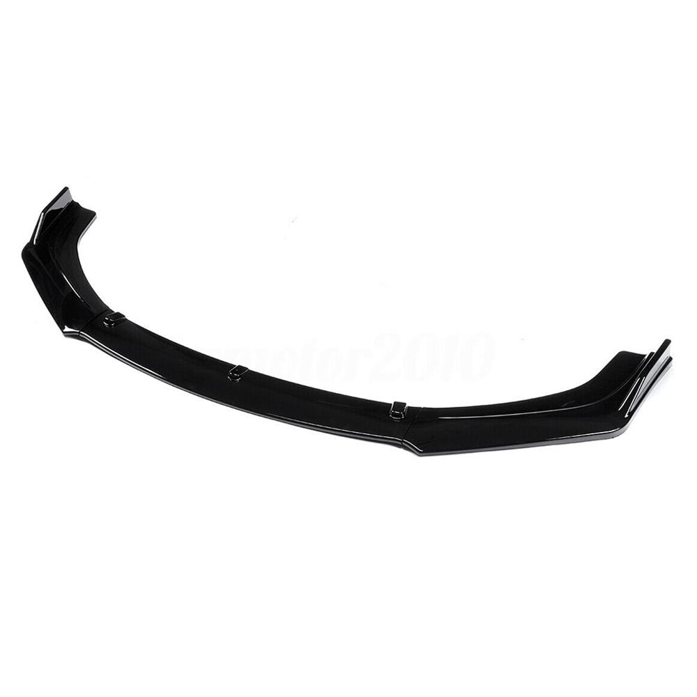 Knife Style Front Lips Chin Spoiler - Glossy Black for 16-18 Honda Civic Sedan