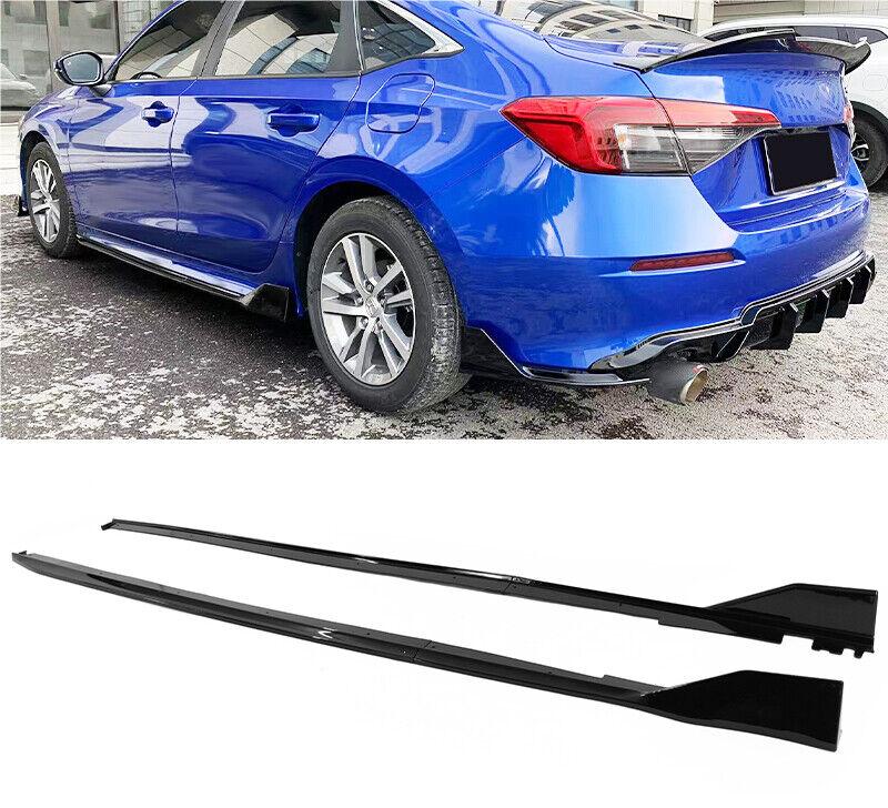 Type R Style Side Skirt-Glossy Black for 2022-2023 Honda Civic