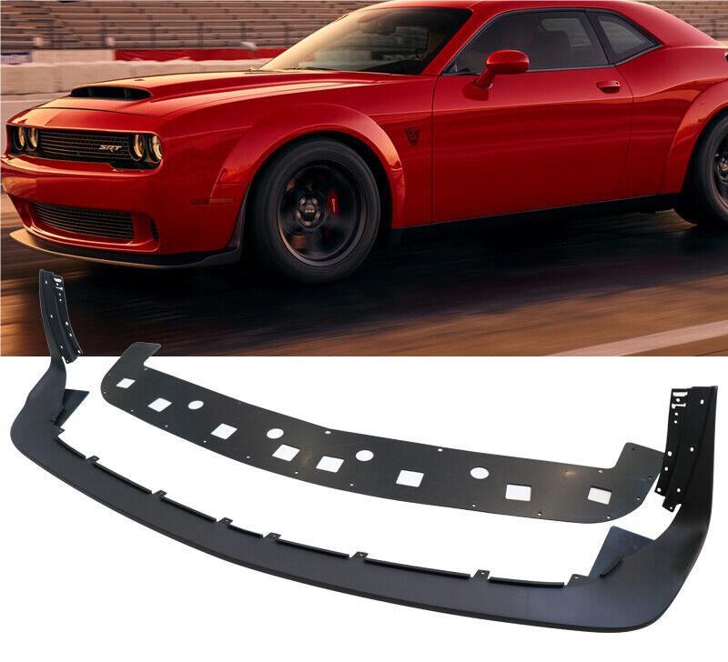 Demon Style Front Lip Spoiler-Textured Black for 2018-2023 Dodge Challenger