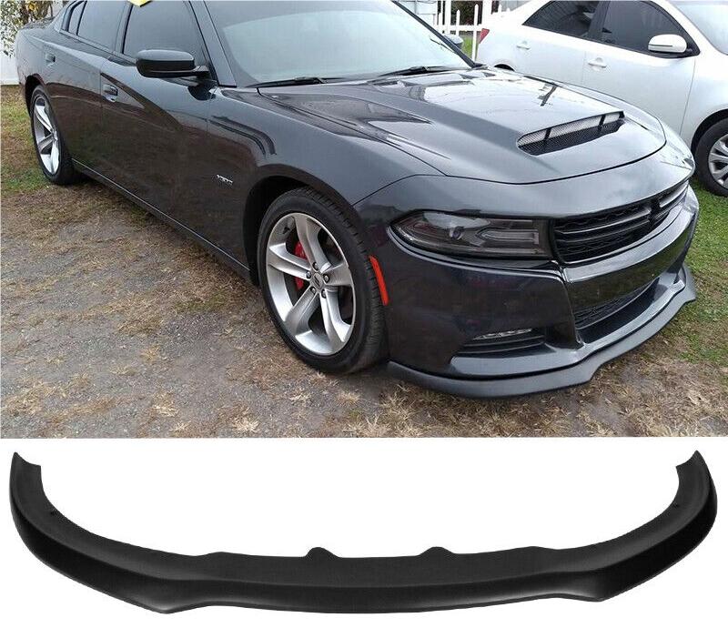 Front Bumper Lip-Matte Black for 2015-2023 Dodge Charger