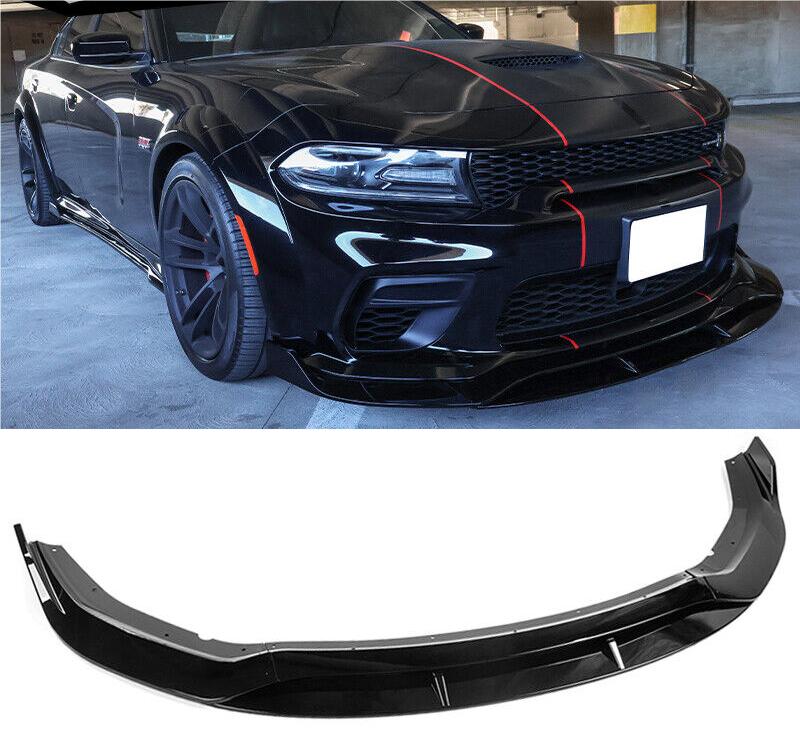 4PCS Front Bumper Lip Splitter Widebody-Glossy Black for 2020-2023 Dodge Charger