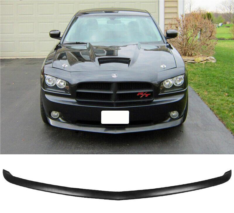 OE Style Front Bumper Lip Spoiler-Unpainted Black for 2006-2010 Dodge Charger