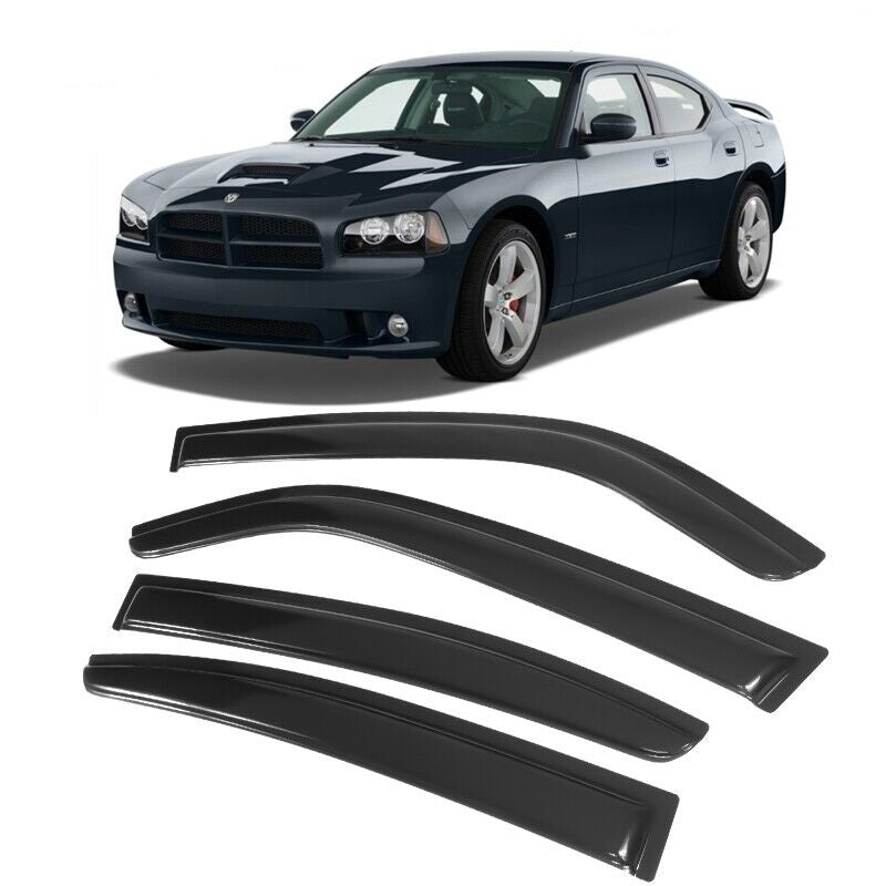 Smoke Tinted Window Visors for 2006-2010 Dodge Charger