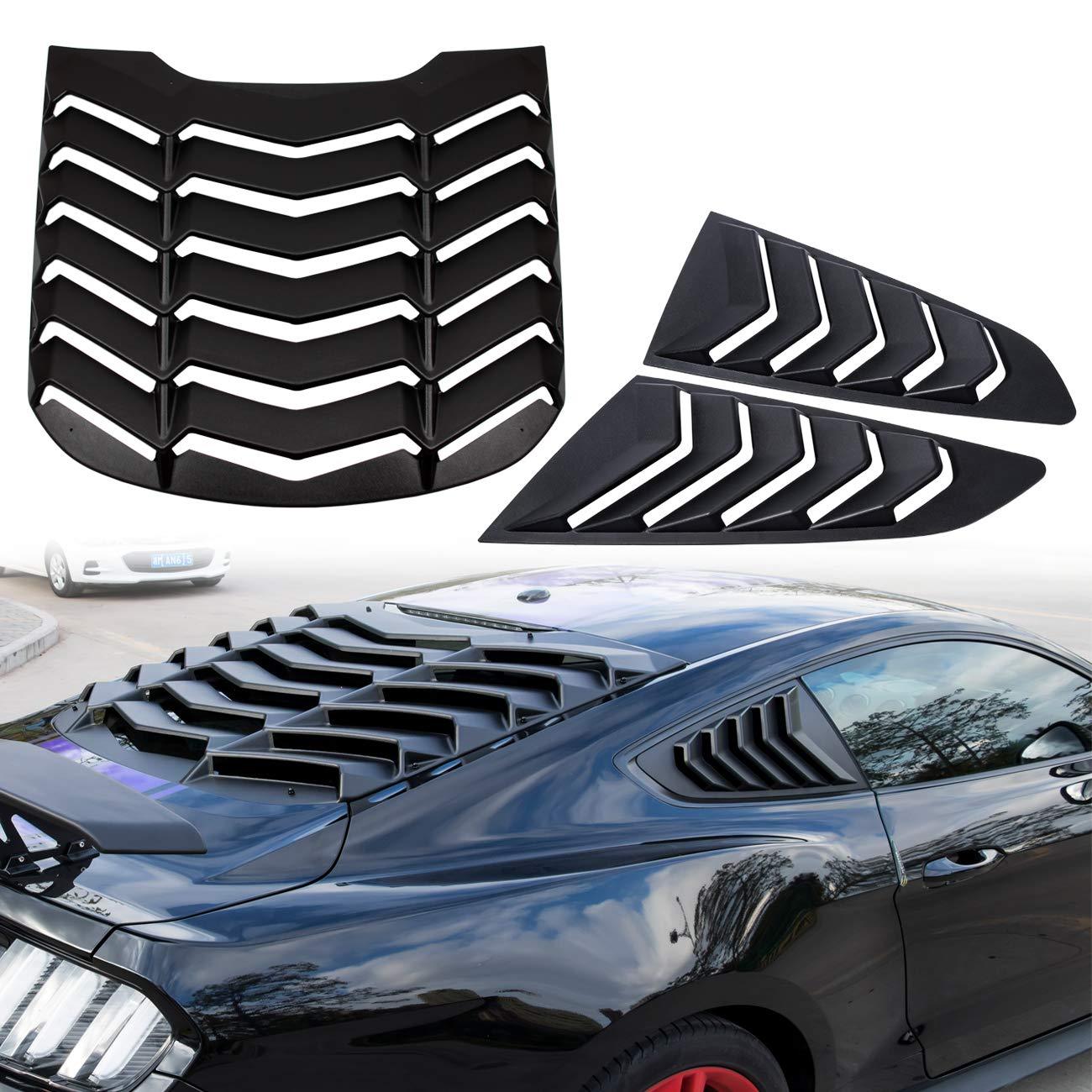 Side & Rear Window Louvers Combo Lambo Style for 2015 - 2021 Ford Mustang