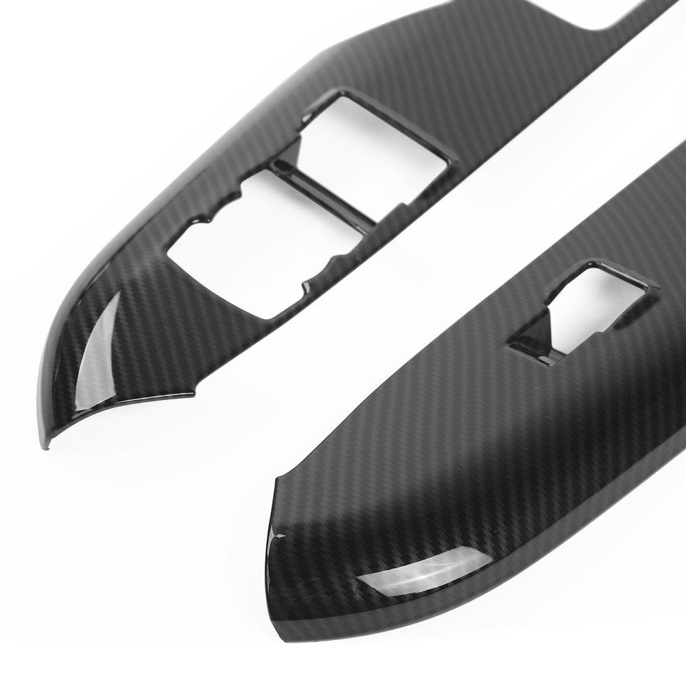 Carbon Fiber Door Handle Button Frame Trim for 2015 - 2017 Ford Mustangs