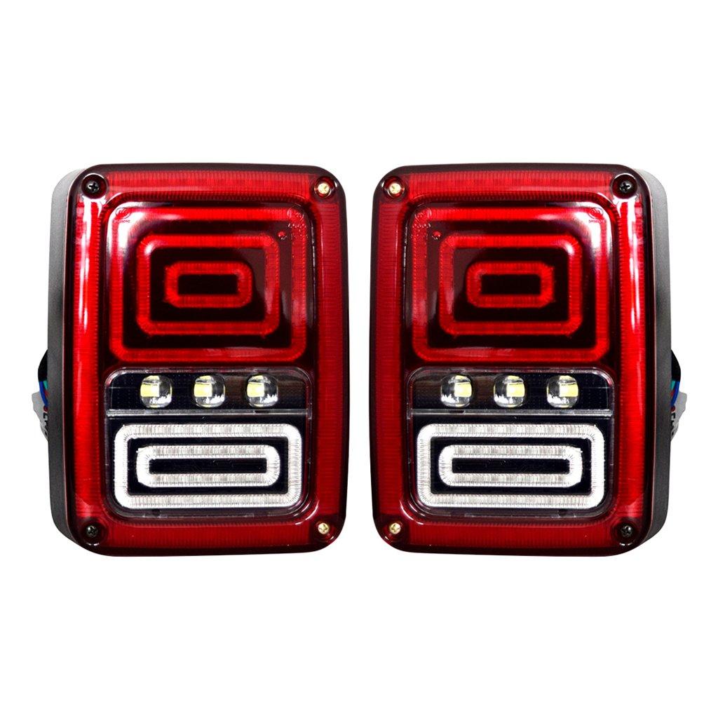 Snake LED Tail Lights for 07-18 Jeep Wrangler JK/ JKU