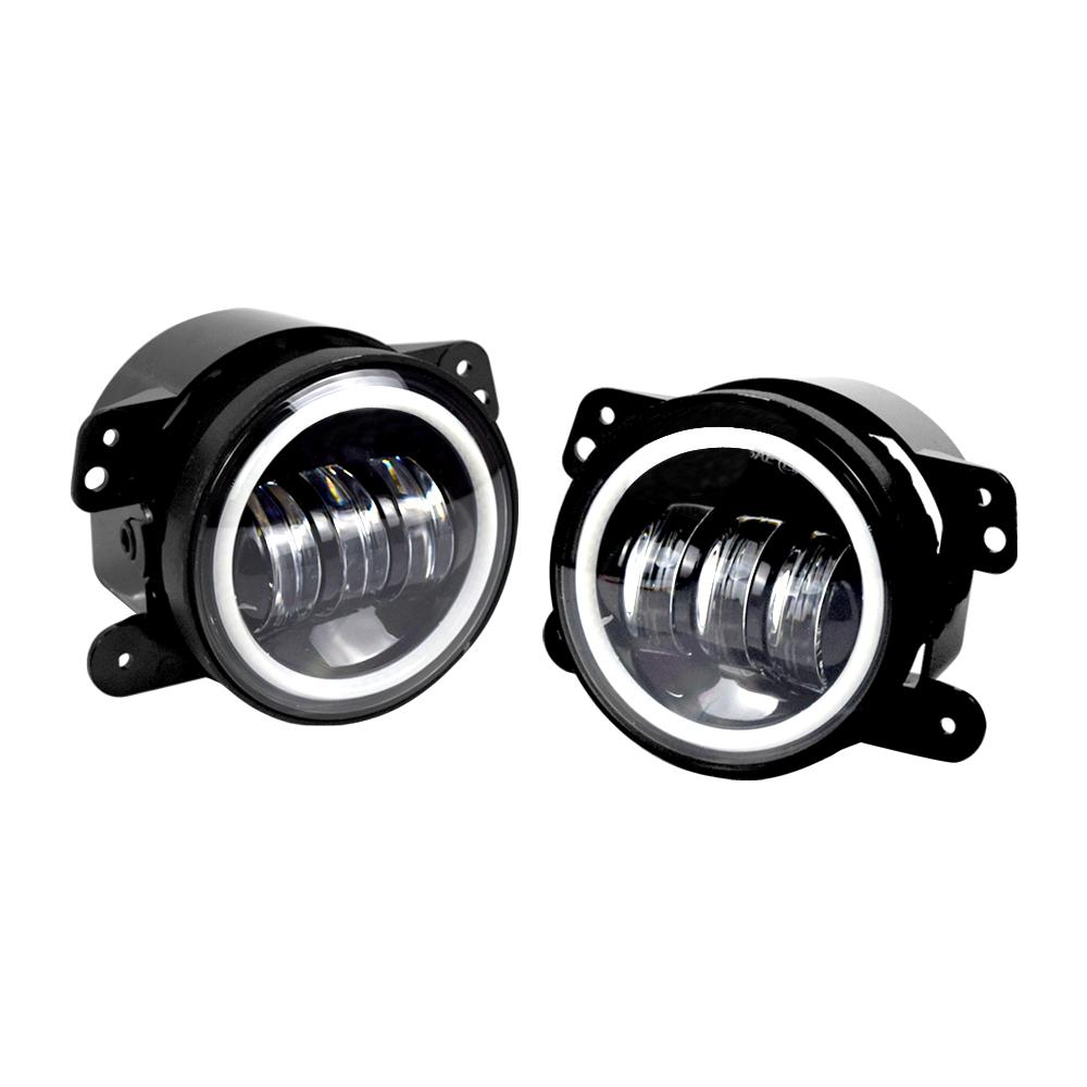 4 Inch Halo Fog Lights for 07-18 Jeep Wrangler JK/ JKU