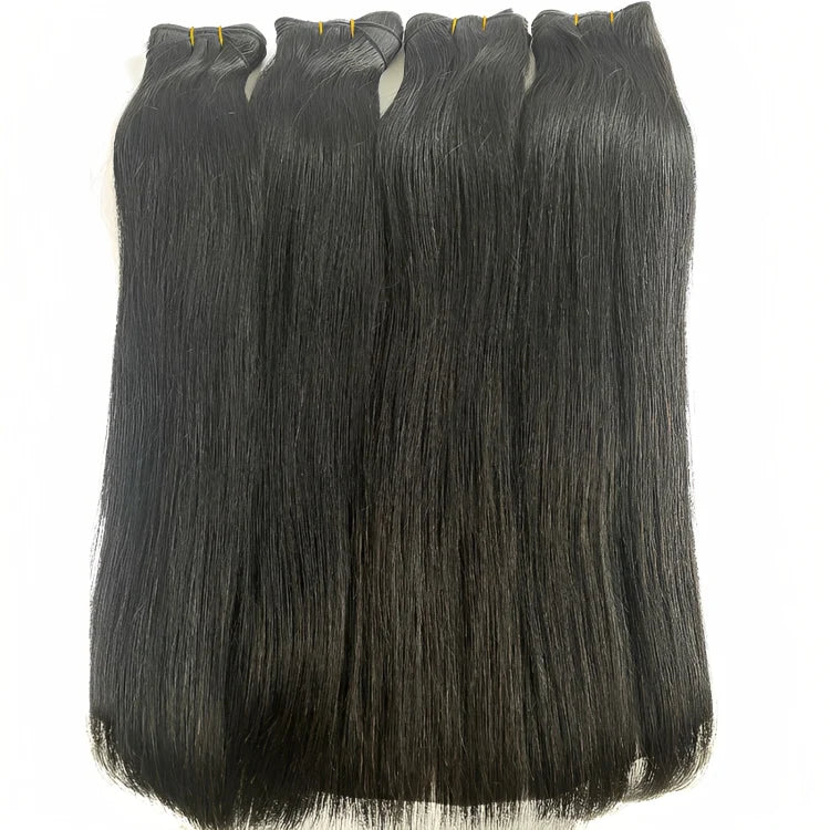 Double Drawn Bundles Burmese Hair Straight