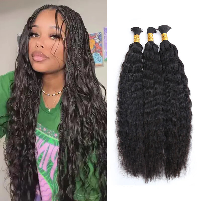 Wet and Wavy Super Bulk Human Hair for Braiding