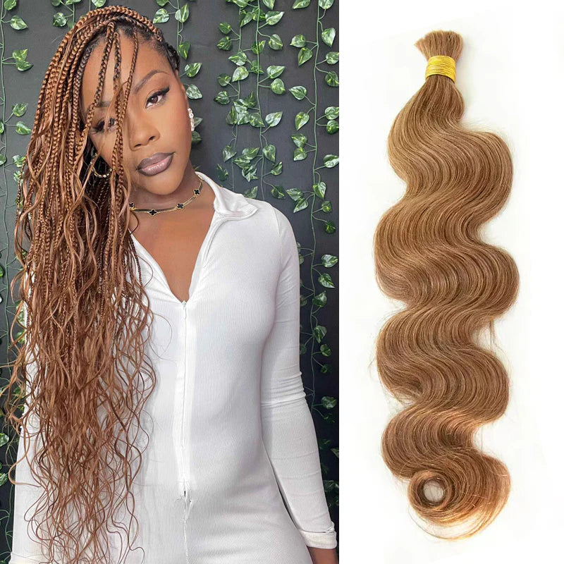 Light Brown #30 Human Braiding Hair Body Wave