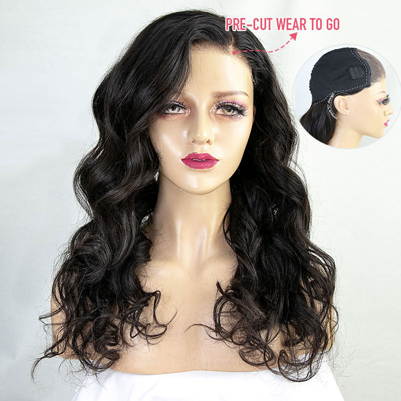 Pre-Cut Wear To Go 5X6 Transparent Lace Wig Unique "C" Design