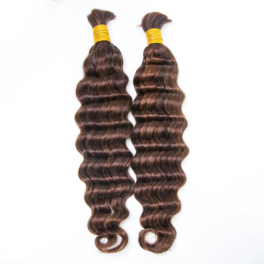 Bulk Human Hair For Braiding Mixed Blend #D4/30 Loose Deep Wave