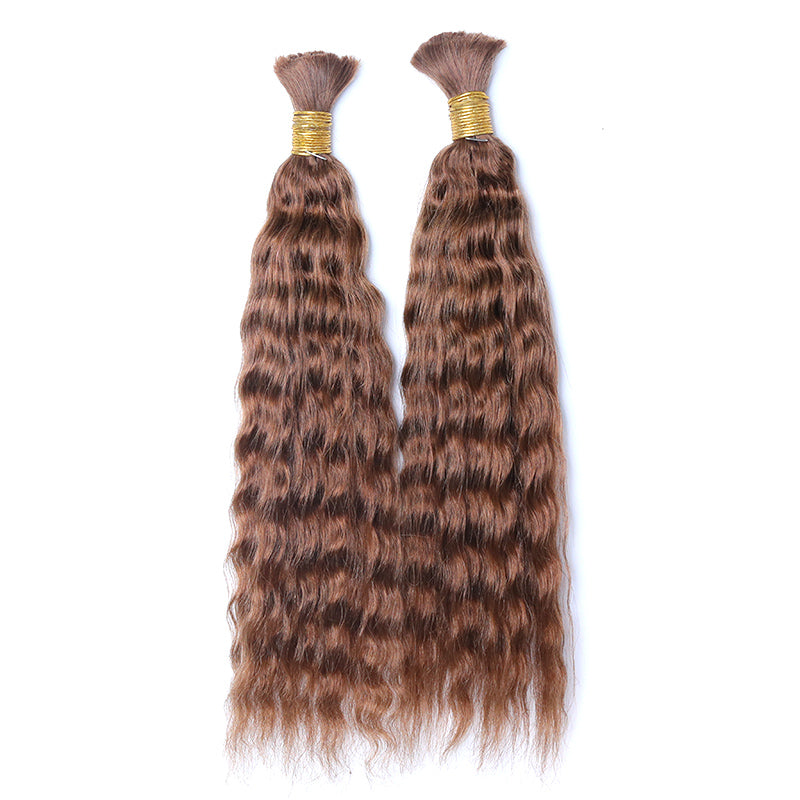 Bulk Human Hair for Braiding #30 Color Wet and Wavy Super