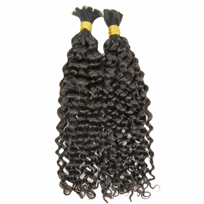 #2 Dark Brown Bulk Human Braiding Hair Spanish Curl