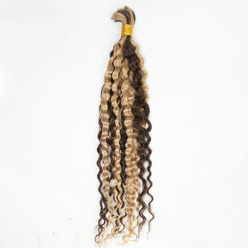 Bulk Human Hair For Braiding #D4/27 Water Wave