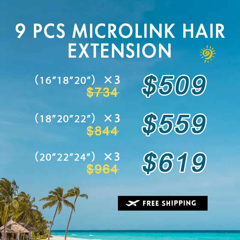 Bundle Deals / Microlink Hair Extensions 9 Pieces