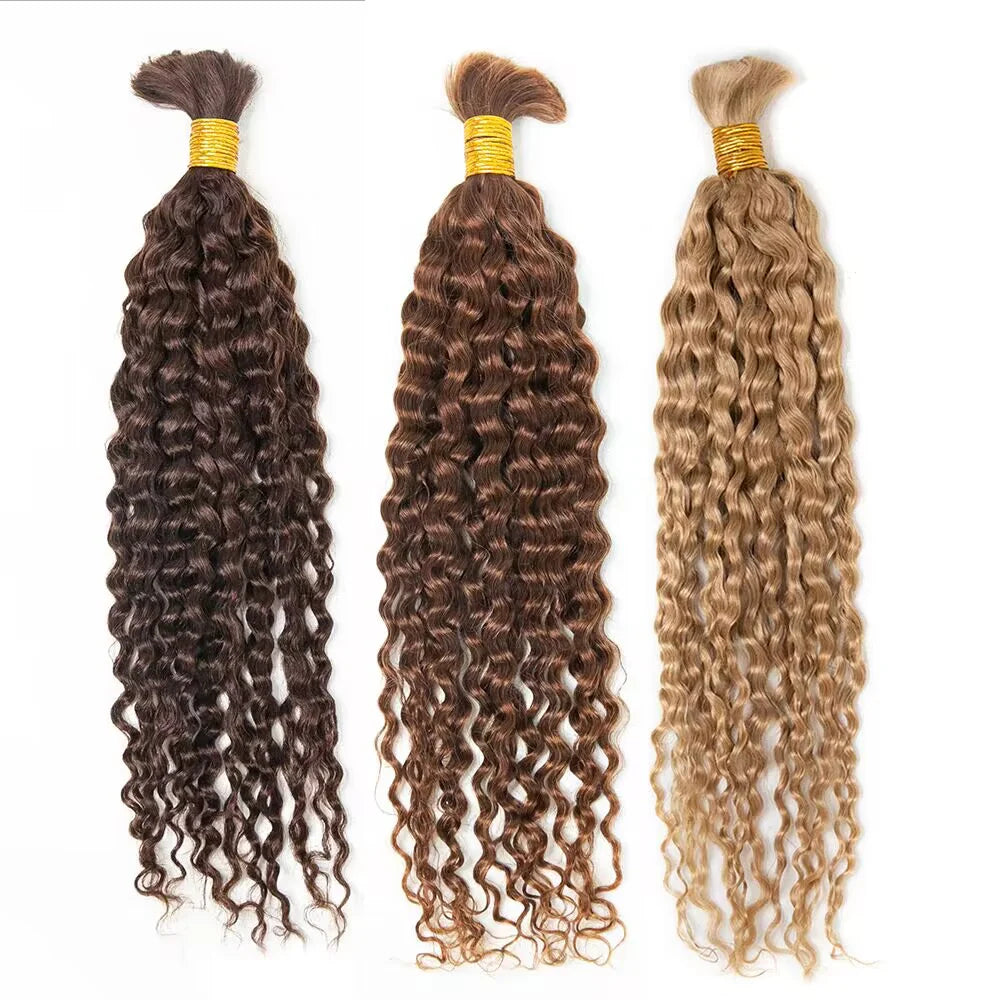 Bulk Human Hair For Braiding #27/ #30/ #4 Spanish Curly