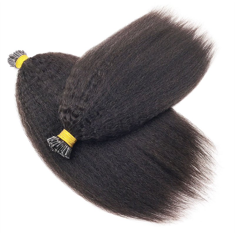 I TIP HAIR EXTENSION Kinky Straight Human Hair