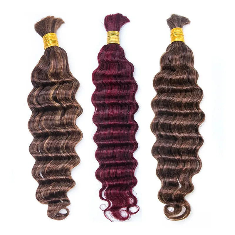 Wholesale-Blend Mixed Color Bulk Human Braiding Hair