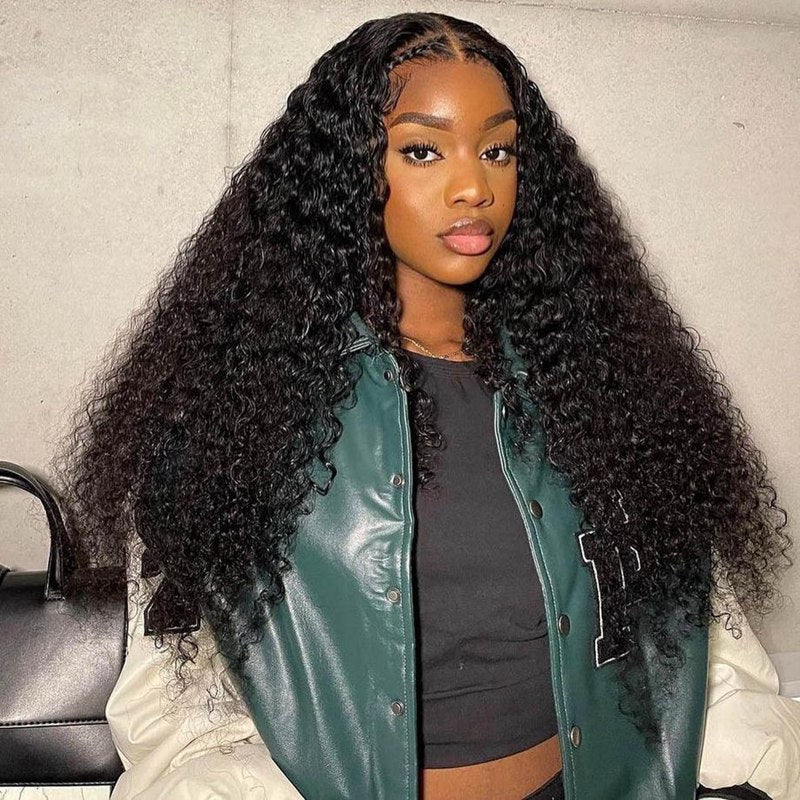 Deep Wave 4x4/13x4/13x6 Lace Wig Pre-Cut Lace Closure 180% Density Human Hair