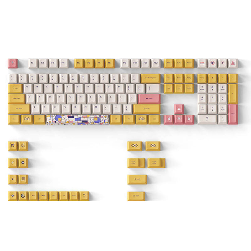 ACGAM Memphis Cherry Profile PBT Keycap Set 128 Keys